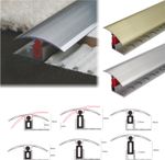    40mm Aluminium door Threshold T Bar Trim  Adjustable Height/Pivots Easy clip