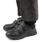 Trux Boys Shoes Black Kids School Easy Fasten Comfortable SIZE