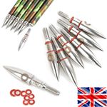 12X Archery Arrowhead Alloy ID6.2mm Screw OD7.08-7.6mm Tip Bow Hunting Shooting