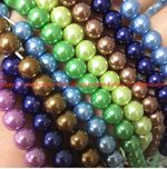 Wholesale 17colors 8/10/12/14mm South Sea Shell Pearl Loose Beads AAA 15"