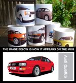 QUATTRO CAR ART MUG. PERSONALISE IT! 