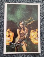 DOCTOR WHO TOM BAKER & LOUISE JAMESON signed Face of Evil Postcard Picture