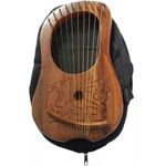 Lyre Harp Engraved Celtic Welsh Dragon/Lyra Harp Sheesham Wood Dragon