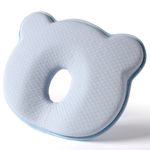 Baby pillow against flat head foam pillow memory foam from 0-12 months Blue
