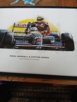 Nigel Mansell and Ayrton Senna, British GP 1991 art print