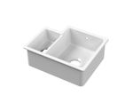 1.5 Bowl Undermount Fireclay Kitchen Sink with Overflow 457mm - White