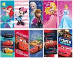 Original DISNEY Princess Ariel Cars Minnie Mickey Bath Beach Towel 100% COTTON