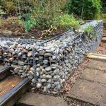 100x95x30cm Metal Gabion Basket Retaining Stone Wall Garden Wire Cage Fence Mesh