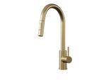 Flode Pull Out Kitchen Sink Mixer Tap – Brushed Brass Single Lever