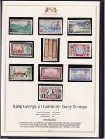 GB GVI  KGVI Geniality Essay stamps -Harrington & Byrne folder + COA (2)