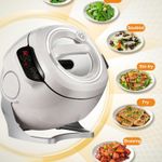 Automatic Electric Stir Fry Machine 2000w 6L No Stick 360° Wok Pan Smart Cooker