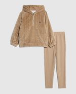 River Island Girls Hoodie & Leggings Set Cosy Cable 2 Piece Hooded Long Sleeve