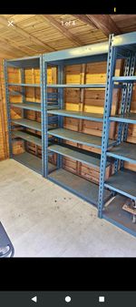 Heavy Duty Old School Vintage Cold Rolled Steel Industrial Garage Racking X3 