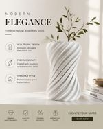 Twisted White Vase - ECO Friendly Material