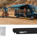 Fiamma F80S 400 Awning Deep Black - Royal Grey (07831E03R) Winch Handle Roof