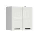 Kitchen Wall Unit 800mm Cabinet Cupboard 2 Door Storage Chalk White Gloss Junona