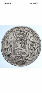 Authentic Com Of: Belgium Under Leopold I - King: 21 July 1831 Silver Coin