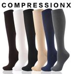 1/2 Pair Compression Socks Stockings Womens Mens Knee High Medical 20-30 mmHG