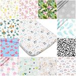 COT FITTED SHEET PATTERNED 100% cotton BED COVER 60x120 70x140  jungle flowers