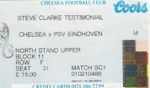 Ticket - Chelsea v PSV 11.08.96 Clarke Testimonial