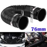 76MM Ram Cold Air Intake Pipe Tube Hose Duct Flexible Induction Turbo Inlet Kit