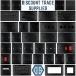 Matt Black Screwed Switches and Sockets Full Range
