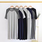 Men Cotton💗Nightshirt Nightwear Sleepwear Pajama Nightdress Loose Comfy Soft