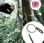 Portable Wire Saw Finger Handle Stainless Steel Compact Manual Cutting Chain NEW