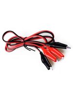 1m Crocodile Clip to Crocodile Clip Test Lead Cable Red & Black Pair Alligator