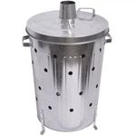 90L Garden Incinerator Galvanised Fire Bin Rubbish Trash Waste Burner Metal Bin