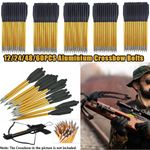 12-60pcs 6.3inch Aluminium Hunting Bolts Arrows for 50-80lbs Bow Target Shooting