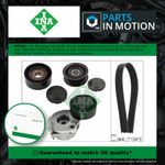Drive Belt Kit fits AUDI SQ5 8RB 3.0D 12 to 15 Set INA 059903133BA 059903133F