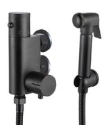 Douche Bidet Shattaff Black Muslim Shower Spray Brass Thermostatic Kit Set