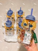 Starbucks x Mofusand Collection Cat-Shaped Glass Cup 20oz FROM CHINA