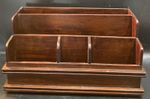 ANTIQUE STYLE WOODEN LETTER / PEN  RACK DESKTOP STATIONERY  STORAGE