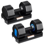 Adjustable Dumbbell Weight 12kg Hand Dumbbells Home Gym Fitness Exercise Workout