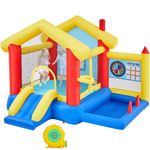 Bouncy Castle For Kids Aged 3 To 10, Inflatable Trampoline With 7 Built-in Game