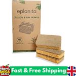 3 Pack Biodegradable Natural Scrub Sponges - Eco-Friendly Kitchen Cleaners