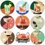 BEAYIOU 8 Pcs 5D Diamond Painting Coasters Kits with Holder,Diamond Bdwy250 