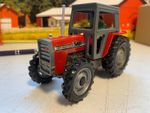 BRITAINS.1:32.FARM.MASSEY FERGUSON 595.4 WHEEL DRIVE.  4x4 TRACTOR.CAB,DRIVER