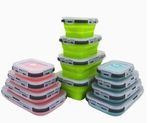 Collapsible Silicone Food Storage Container Lunch Box Dishwasher Safe 4 Pack
