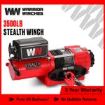 Stealth Electric Winch 12v 3500lb Synthetic Rope Wireless Trailer ATV Boat
