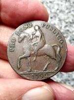 A BEAUTIFUL LADY GODIVA COVENTRY HALFPENNY 1792.