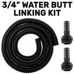 3/4" Water Butt Linking Kit Hose Pipe Tank Connector Rainwater Transfer Set