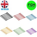 6 Dart Stems/Shafts Aluminium Metal 53mm Black Red Blue Yellow Green Purple UK