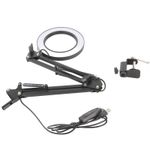 Magnifying Lamp 10X Magnifier Desk LED Light Adju With Clamp✈
