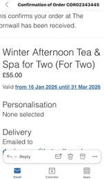 Winter Afternoon Tea And Spa For Two Voucher