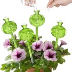 Glass Plant Watering Globes Set of 4 Self Watering Devices for Pot Plants