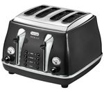 De'Longhi CTOM4003.BK Icona Micalite 4 Slice Toaster Defrost Function 1800w