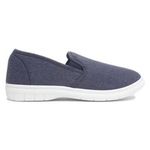Hobos Mens Canvas Blue Adults Slip On Shoes Padded Elasticated Gusset SIZE
